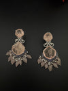 Pink and Gold, Doublet Stone Chandelier Drop Earrings, Bridal, CZ, Designer jewelry