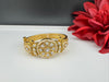 Moissanite Kundan, Pearl, CZ Designer Bracelet Bangle, Matt Gold Polish (Fits upto 2.6" Wrist)