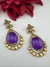 Kundan, CZ, Gold, Doublet Stone Chandelier Long Drop Earrings, Moissanite, CZ, Designer jewelry