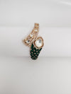 Pachi kundan, Moissanite Kundan, CZ,Bracelet Bangle, Gold Polish (Fits 2.6" wrists)