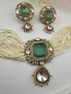 Hydro beads, CZ, Doublet Stones Choker necklace set, Indian Bridal Jewelry, chic set
