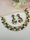 Stones, CZ, Kundan Gold necklace set, Indian Bridal Jewelry set