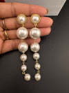 Premium High Quality Pearls long drop earrings is designer inspired/Long pearls Earrings for party wear/Bridesmaid gift/wedding jewelry