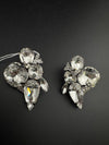 Crystals geometric shapes in unique setting Designer stud earrings, Indian Jewelry