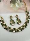 Stones, CZ, Kundan Gold necklace set, Indian Bridal Jewelry set