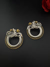 Oxidized Oversized Stud Earrings, Boho Ethnic Jewelry, designer jewelry