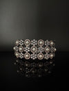 Openable Designer bracelet with Pearls, crystal stones, CZ Nano setting, Fits size upto 2.6"
