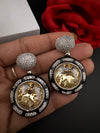 Premium Crystal, Enamel and Cubic Zirconia in Nano Setting designer Statement drop earrings/chic, Indian, Bridal, Bridesmaid gift, unique