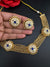 Premium Quality Gold beads chain, Tyaani kundan, stones collar Necklace with studs earrings/gold-plated necklace set/Traditional Indian set