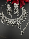 Black Premium Designer Necklace set with Swarovski crystals, Cubic Zirconia, Bridal Wear Necklace