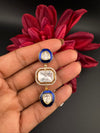 Premium 2 Finger Ring in kundan, Italian Mina(Enamel) Adjustable Finger Ring
