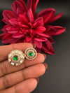 Premium 2 Finger Ring in Moissanite kundan and CZ Adjustable Finger Ring, One size fits all
