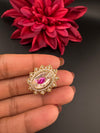 Premium Ring Uncut Moissanite Kundan and CZ is Tyaani inspired Adjustable Finger Ring