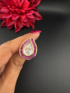 Premium Quality Ring Moissanite Kundan and CZ is Tyaani inspired Adjustable Finger Ring