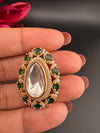 Premium Quality Big Ring Moissanite Kundan is Tyaani inspired Adjustable Finger Ring
