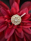 Premium Quality Ring Moissanite Kundan, CZ, Pearls is Tyaani inspired Adjustable Finger Ring