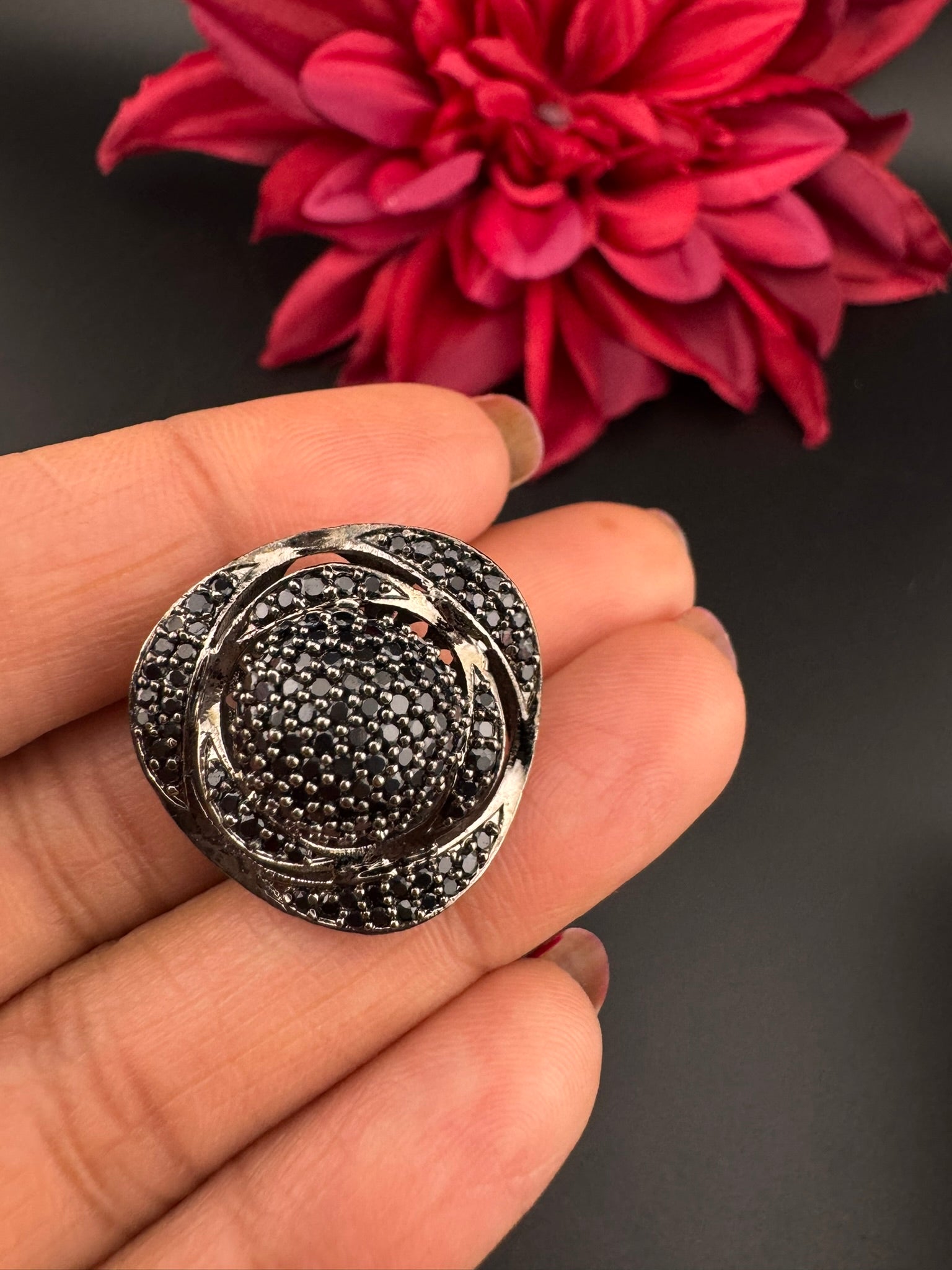 Premium Victorian and Cubic Zirconia(AD) Adjustable Ring Adjustable Finger Ring