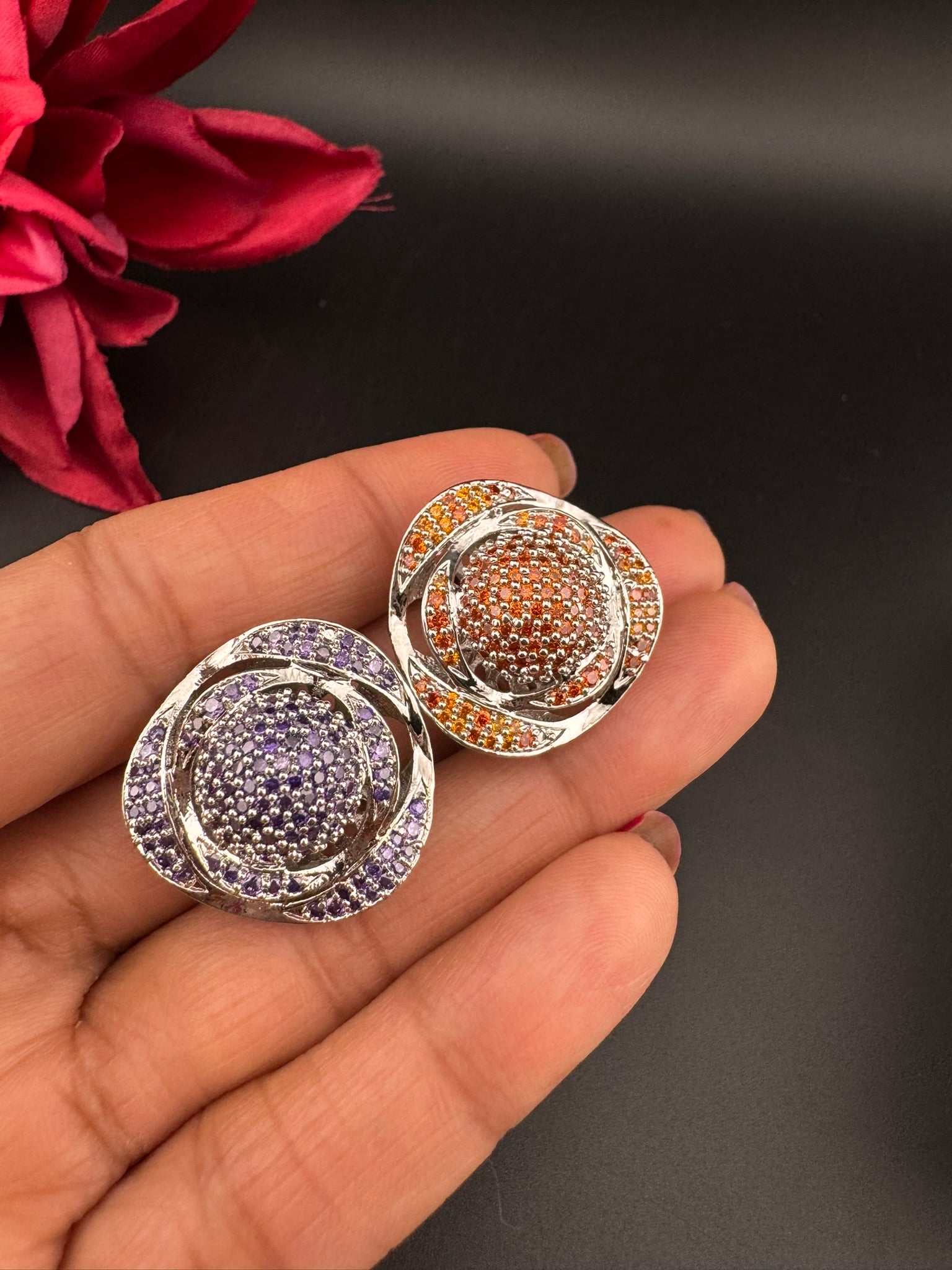 Premium Silver and Cubic Zirconia(AD) Adjustable Ring Adjustable Finger Ring