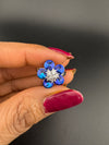 Premium Adjustable Round small Ring with Swarovski crystals and CZ
