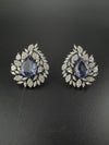 Premium Nano Setting Cubic Zirconia, Crystal stones in Unique setting is designer Inspired Statement Stud earrings
