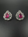 Premium Nano Setting Cubic Zirconia, Crystal stones in Unique setting is designer Inspired Statement Stud earrings