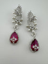 Premium Nano Setting Cubic Zirconia with Pearls is designer Inspired Statement Drop Dangle Long earring