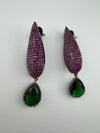 Premium Victorian Cubic Zirconia in Nano Setting long earrings, with stones