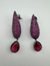Premium Victorian Cubic Zirconia in Nano Setting long earrings, with stones
