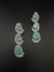 Premium Cubic Zirconia and Crystal stone in silver color Statement Long earrings