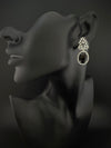 Premium Cubic Zirconia and Crystal stones in silver color earrings