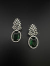 Premium Cubic Zirconia and Crystal stones in silver color earrings