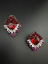 Premium Bow Cubic Zirconia and Swarovski Crystal stone in gold color Studs earrings