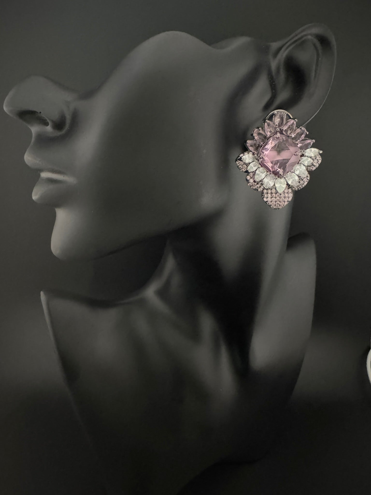 Premium Bow Cubic Zirconia and Swarovski Crystal stone in gold color Studs earrings