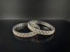 Silver Crystal and Cubic Zirconia bangle is Designer inspired bangles set of 2/Indian Kada set