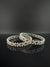 Silver Crystal and Cubic Zirconia bangle is Designer inspired bangles set of 2/Indian Kada set