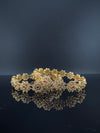 Gold Polki and Cubic Zirconia bangle is Designer inspired bangles set of 2