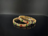 Gold Polki and Cubic Zirconia bangle is Designer inspired bangles set of 2