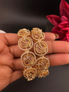 Gold and Silver Cubic Zirconia bangle is Designer inspired bangles set of 2/Indian Kada set