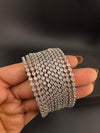 Gold and Silver Cubic Zirconia bangle is Designer inspired bangles set of 12/Indian Kada set