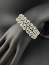 Silver Crystal and Cubic Zirconia bangle is Designer inspired bangles set of 2/Indian Kada set