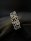 Silver Crystal and Cubic Zirconia bangle is Designer inspired bangles set of 2/Indian Kada set