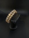 Gold Polki and Cubic Zirconia bangle is Designer inspired bangles set of 2