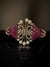 Single Silver Openable Designer bracelet with crystal stones, Cubic Zirconia, pearls in unique setting/single bangle/Fits size upto 2.6"