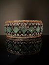 Single Victorian Openable Designer bracelet with crystal stones, Cubic Zirconia in unique Nano setting/single bangle/Fits size upto 2.6"