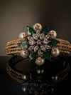 Openable Stone and Cubic Zirconia Bracelet Designer inspired Bracelet bangle Fits upto 2.6" wrist size