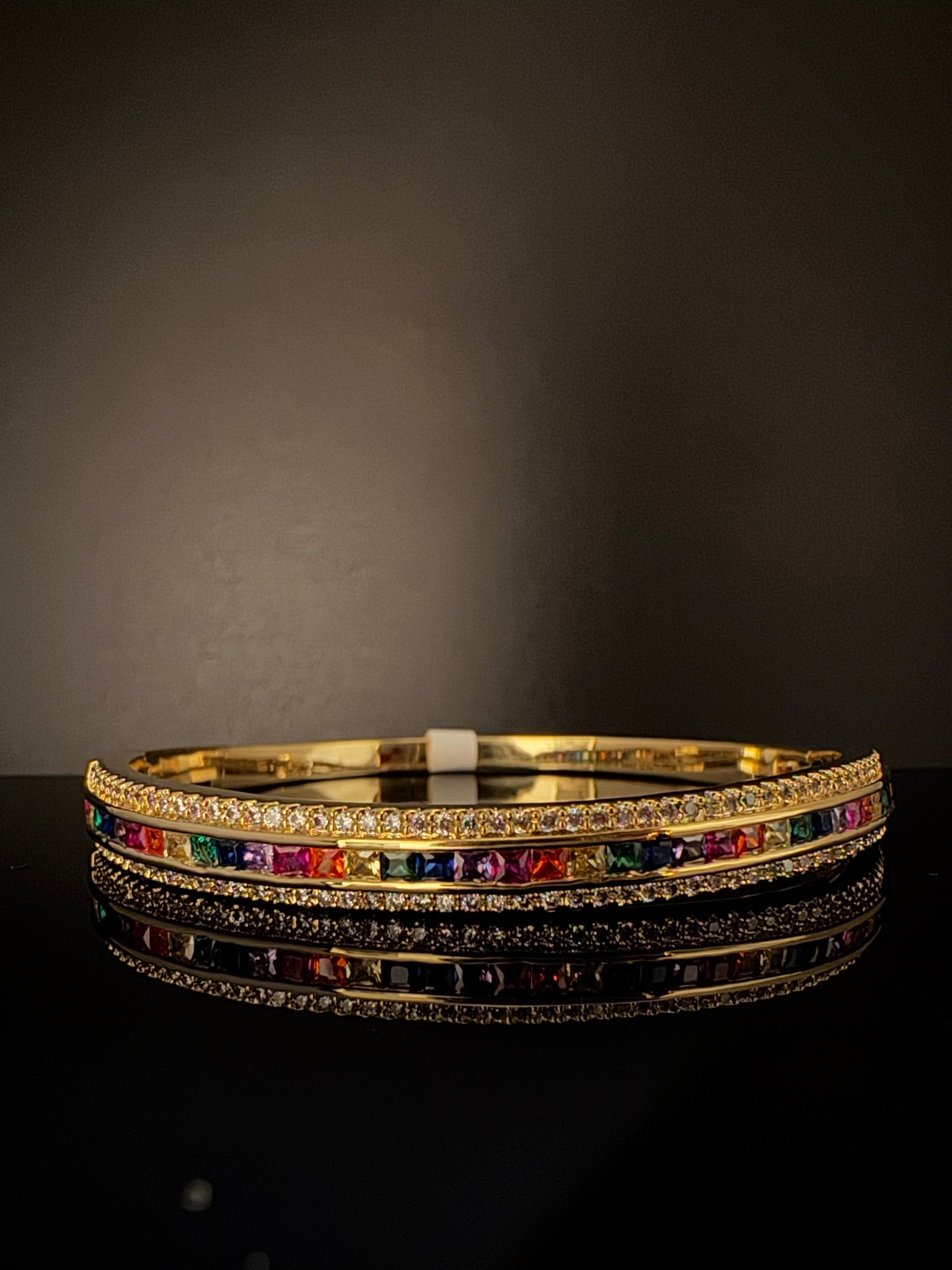 High Quality Gold Polish, Cubic Zirconia and stones Designer bracelet/Statement Bracelet/Indian Jewelry/Openable bangle/Fits upto 2.6" size
