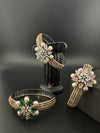 Openable Stone and Cubic Zirconia Bracelet Designer inspired Bracelet bangle Fits upto 2.6" wrist size