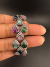 Openable Stone and Cubic Zirconia Bracelet Designer inspired Bracelet bangle Fits upto 2.6" wrist size