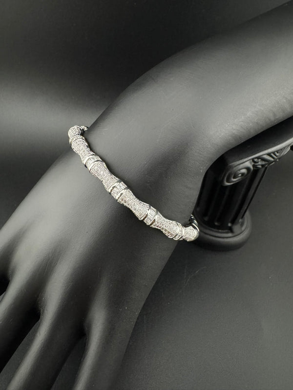 High Quality Gold Polish, Cubic Zirconia and stones Designer bracelet/Statement Bracelet/Indian Jewelry/Openable bangle/Fits upto 2.6" size