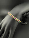 High Quality Gold Polish, Cubic Zirconia and stones Designer bracelet/Statement Bracelet/Indian Jewelry/Openable bangle/Fits upto 2.6" size